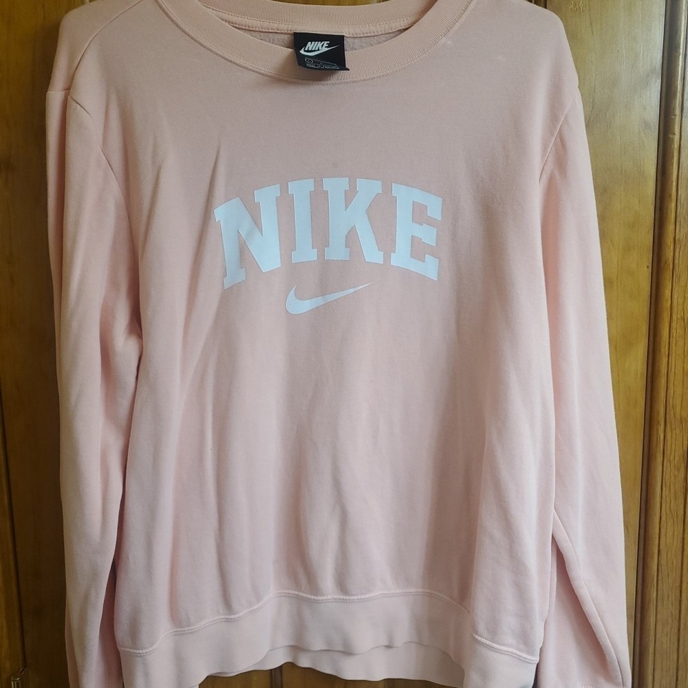 Nike Lrg Sweatshirt Womens Pink‎ Arch Logo Fleece Pullover BV3453-697 Sportswear